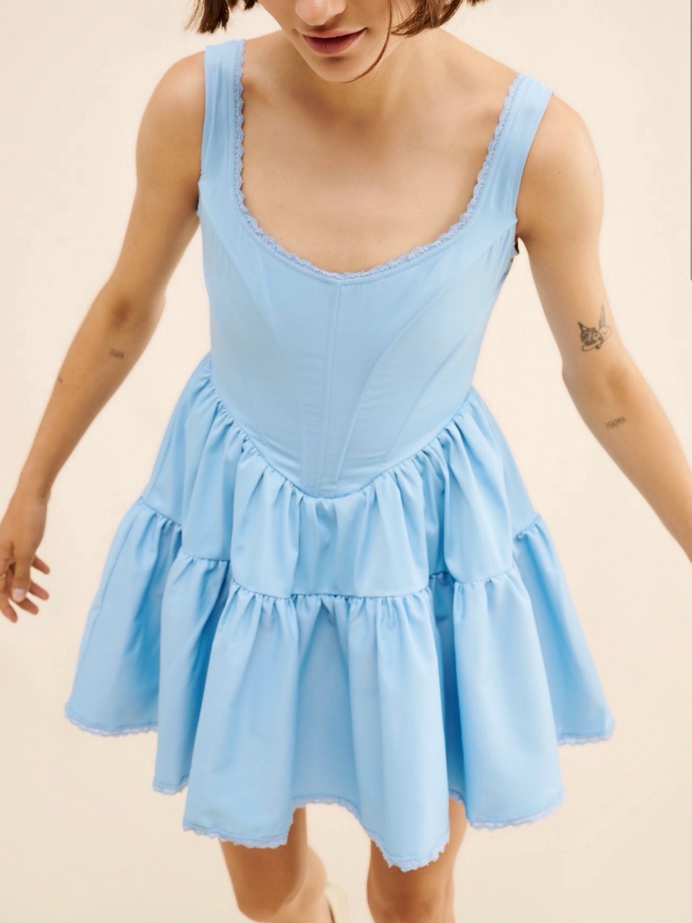Rare London Lace corset minidress - Free People size  8